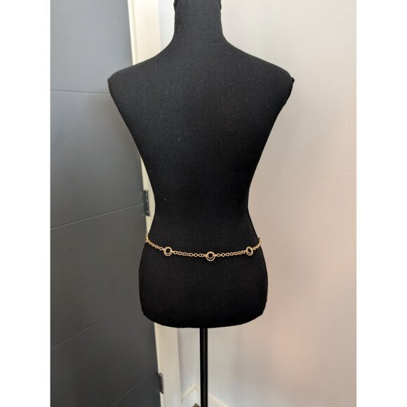 y2k Liz Claiborne Gold‎ Tone Chain Belt - L/XL - Picture 3 of 5